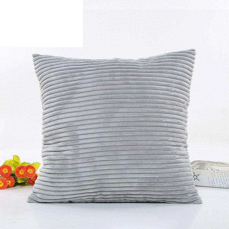 Luxuriously Soft Striped Corduroy Pillow Case For Sofa And Home Decor