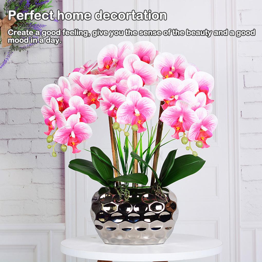 Orhidee artificială mare, bonsai Phalaenopsis, plante artificiale, aranjamente florale pentru piese centrale, sufragerie, nuntă