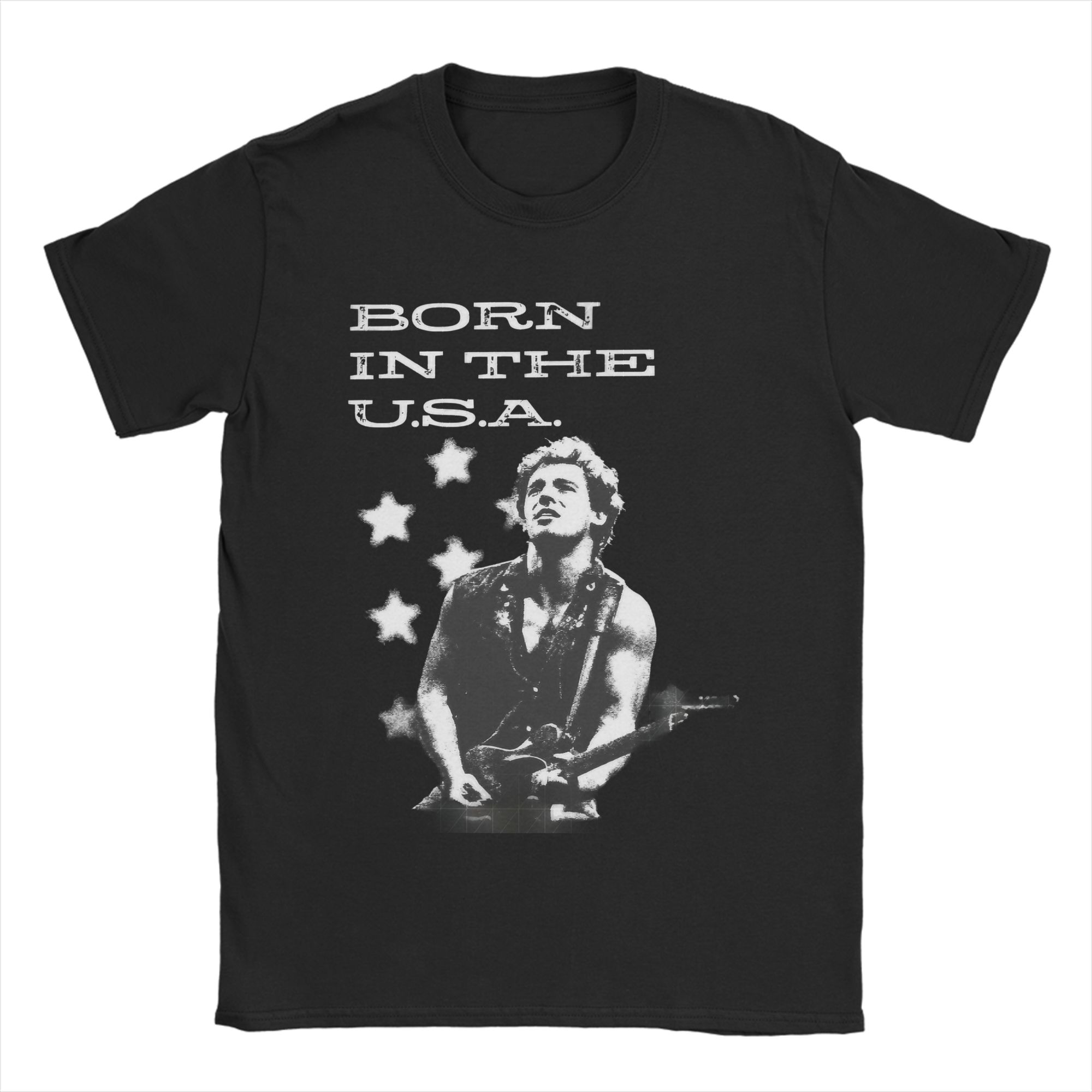 

Retro Rock Music Tour Bruces Springsteens Tshirts Men s O-neck Short Sleeve Clothes Cotton Summer Tops L