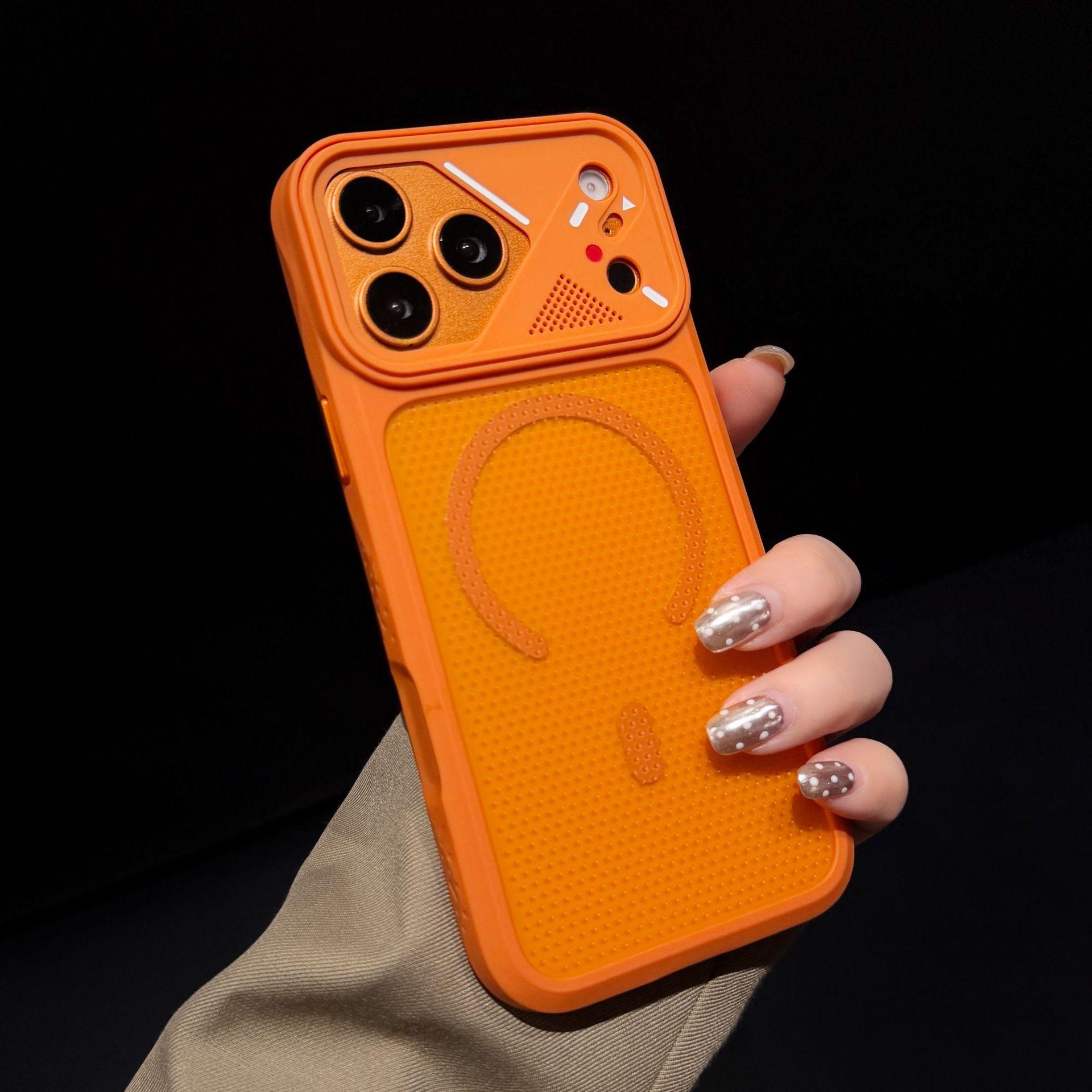 

Applicable to iPhone17PROMAX ice armor heat dissipation matte magnetic mobile phone case Apple 16 translucent protective case iPhone 17