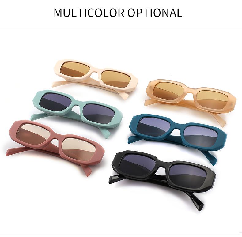 Unisex Trendy Square Frame Sunglasses - European & American Style, Model 21009