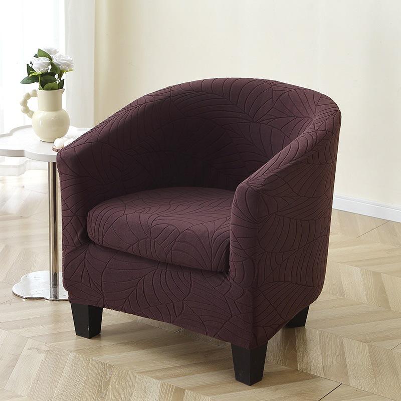 

Thickened Leaves Double-layer Semi-circular Sofa Cover Club Single Sofa Cover Household Anti-slip Sofa Dust Towel Cover 66*41*58cm кавовий