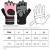 Anti Slip Shock Breathable Half Finger Gloves Breathable Bicycle Gloves Fitness Gym Bodybuilding Crossfit Exercise Athletic Gloves