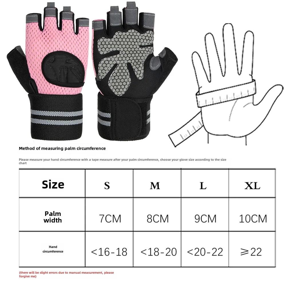 Anti Slip Shock Breathable Half Finger Gloves Breathable Bicycle Gloves Fitness Gym Bodybuilding Crossfit Exercise Athletic Gloves