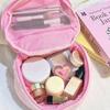 Large Capacity Makeup Bag Travel Cosmetic Case Cute Strawberry Plush Toiletry Pouch Girls Tiote Plush Brush Storage Organizer