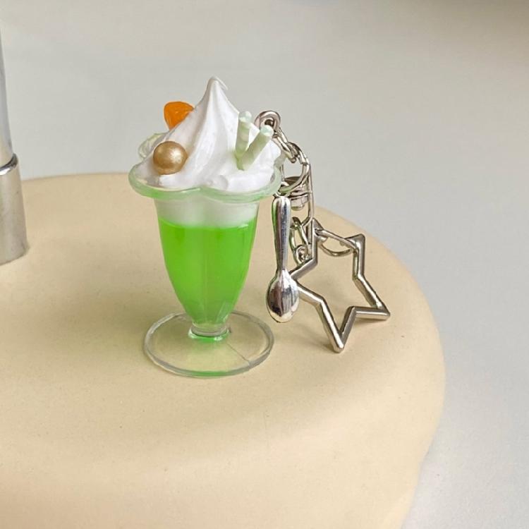 Keys Rings Ornament Juice Cup Pendant Fashion Keyring Accessories for Keychains