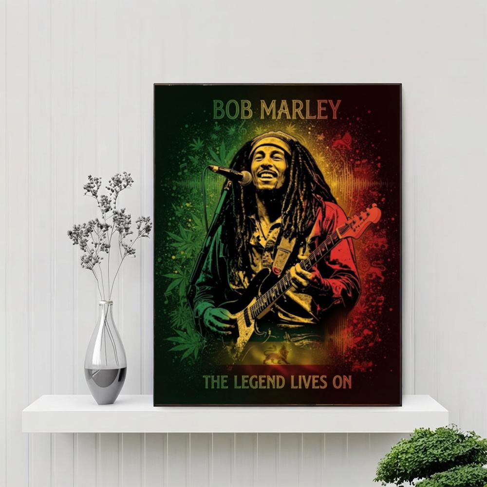 Bob Marley Reggae 5D Diy Diamond Paintings Mosaic Wall Round Diamond Art Painting Kits Embroidery Crystal Accessories Frameless