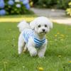 Soft Fabric Dog Summer Clothes Round Neck Pet Striped T-Shirt Dog Cooling Vest  Photography