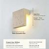 Wabi-Sabi Yellow Travertine Bedside Lamp: Retro Style for Master Bedroom & Living Room