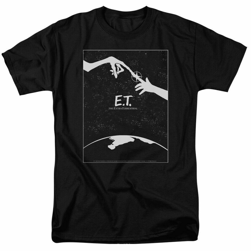 

ET The Extra Terrestrial Simple Poster Черная футболка унисекс из фильма 80-х годов S