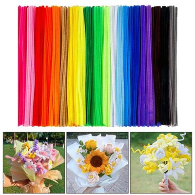 100Pcs 30CM Pipe Cleaner 20 Colors Chenille Stem Colorful DIY Project Art Craft Twist Sticks Educational Toy Kids Boys Girls Craft Supplies