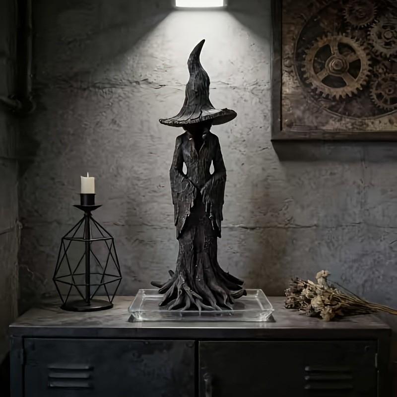 Halloween Witch Resin Statue With Gothic Design For Party Decor Gift