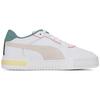 PUMA Suede Leather Mesh Low Top Sneakers White Green Unisex 384214-01