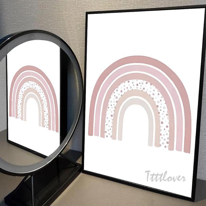 1ks Růžový Motýl Slunce Duha Sedmikráska Plakát Papírový Tisk Domov Ložnice Vstup Bar Kavárna Umělecká Malba Dekorace