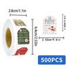 500PCS Happy Christmas Gift Seal Stickers Cartoon Decorative Kawaii Packaging Laptop Fashion Small Cafe Cartoon Stickers Decor