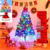 White Christmas Tree Set with 1m, 1.5m, 1.8m Trees - Snow-Decorated Holiday Decor for Home