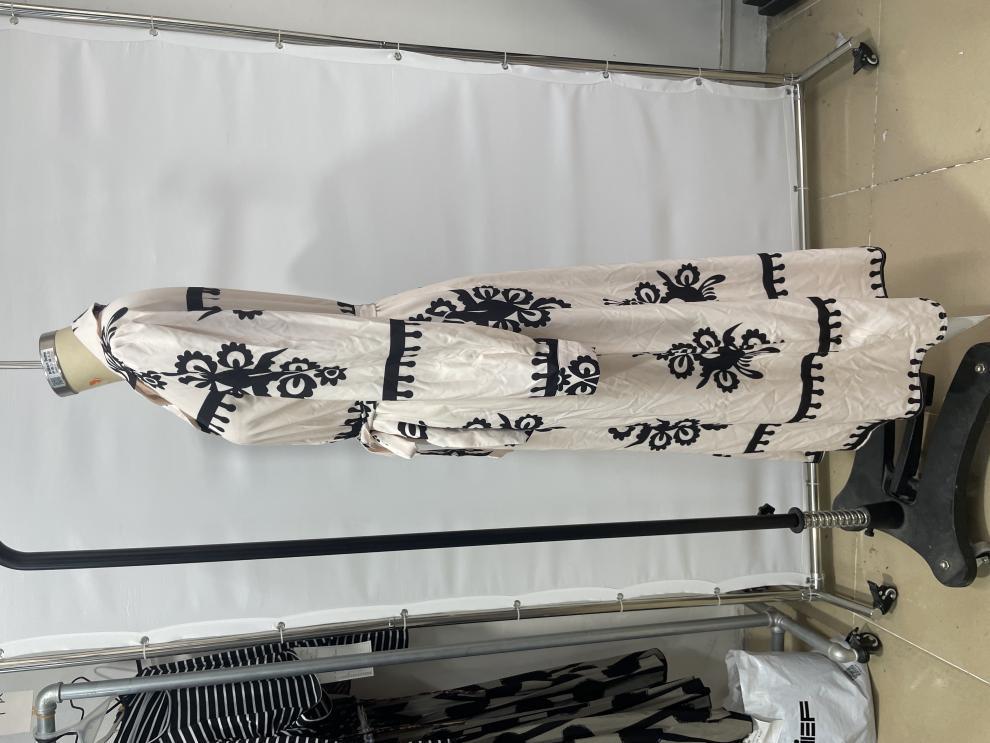 Live Shot 2025 European and American Fashion Long Sleeve Waist-Gathering Print Shirt Dress