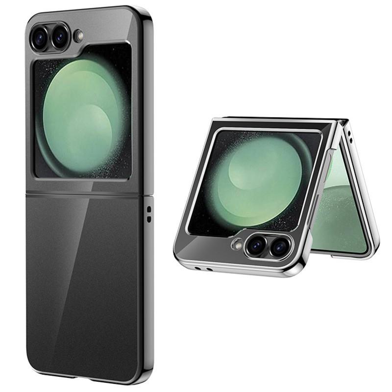 Galaxy Z Flip 6 Case Clear Slim Shockproof Protective Cover Electroplated Finish