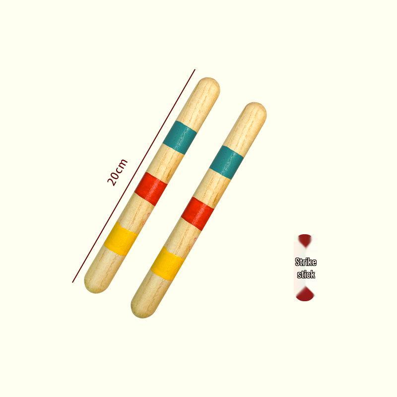 Children's Orff Percussion Instruments: Triangle, Castanets, Maracas, Tambourine, Wood Block, Cymbals