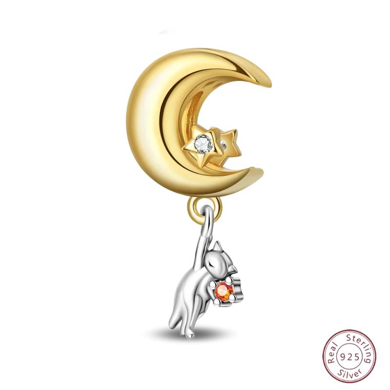 Firefly Cute Cats And Dogs Beaded Copper Pendant Suitable For Original Charms Bracelet Diy Exquisite Women Jewelry