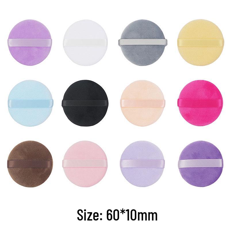 Triangle Velour Air Cushion Puff - Double-Sided Crystal Velvet Super Soft Fan-Shaped Makeup Puff for Loose Powder Setting