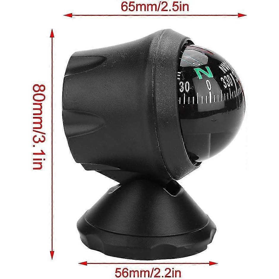 Portable Car Compass, High Precision Car Dash Compass Outdoor Guide Ball for Car Vehicle Sea Marine Boat Ship Trip