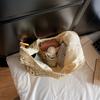 Handwoven Crochet Boho Tote Bag for Women Summer Beach Travel Casual Use