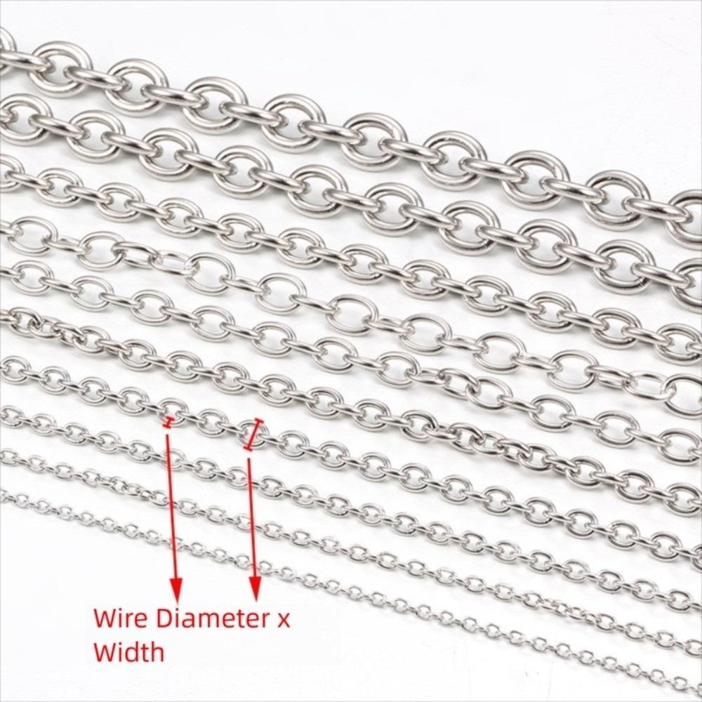 Gold Silver Cross Flat Chains DIY Jewelry Findings Jewelry Link Chains Bracelet Accessories