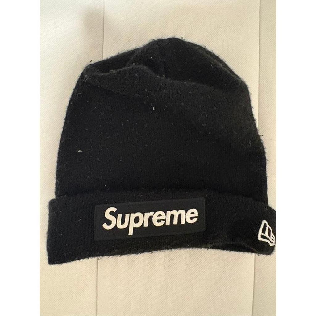 Used Supreme New Era Box Logo Beanie Black