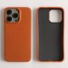 Full Grain Wrapped Genuine Leather Phone Case For Iphone 16 Pro Max Cases 15pro 14Pro  Back Cover Shockproof Cases Coque