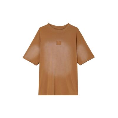 Flight Essentials 85 Solid Color Washable Versatile Comfortable Loose Short Sleeve T-Shirt Men Tops Bronze FZ1915228