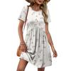 Dresses For Women Short Sleeve O Neck Casual Dresses Waist Maternity Dress With Pockets