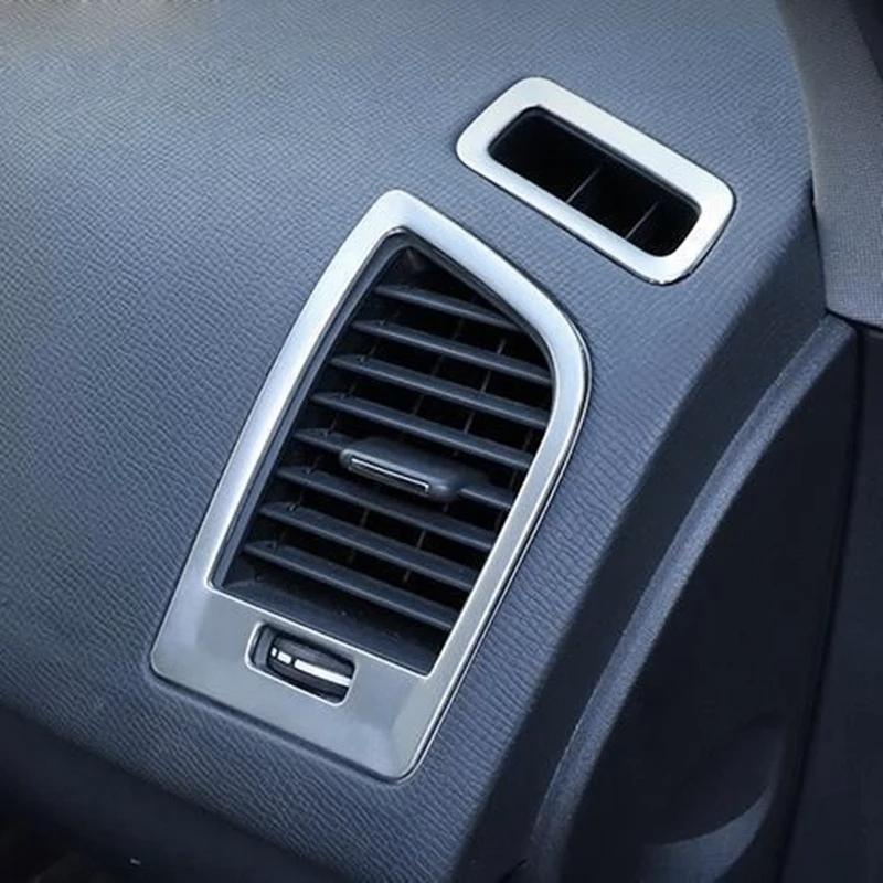For Volvo XC60 2009 2010 2011 2012 2013 2014 2015 2016 2017 LHD Stainless Steel Car Dashboard Side Air Outlet Vent Cover Trim