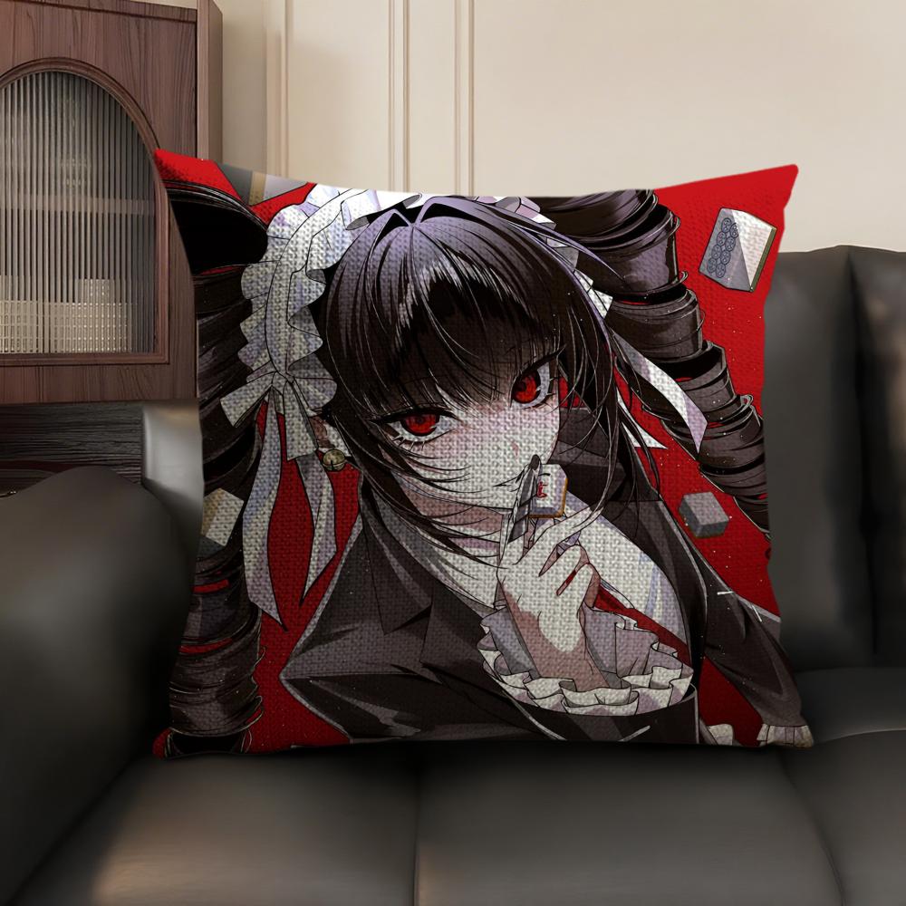 Adventure Puzzle Game D-Danganronpa Pillow Case Double-Sided Printing Short Plush Sofa Cushion Cover Bedroom Bedside Pillow