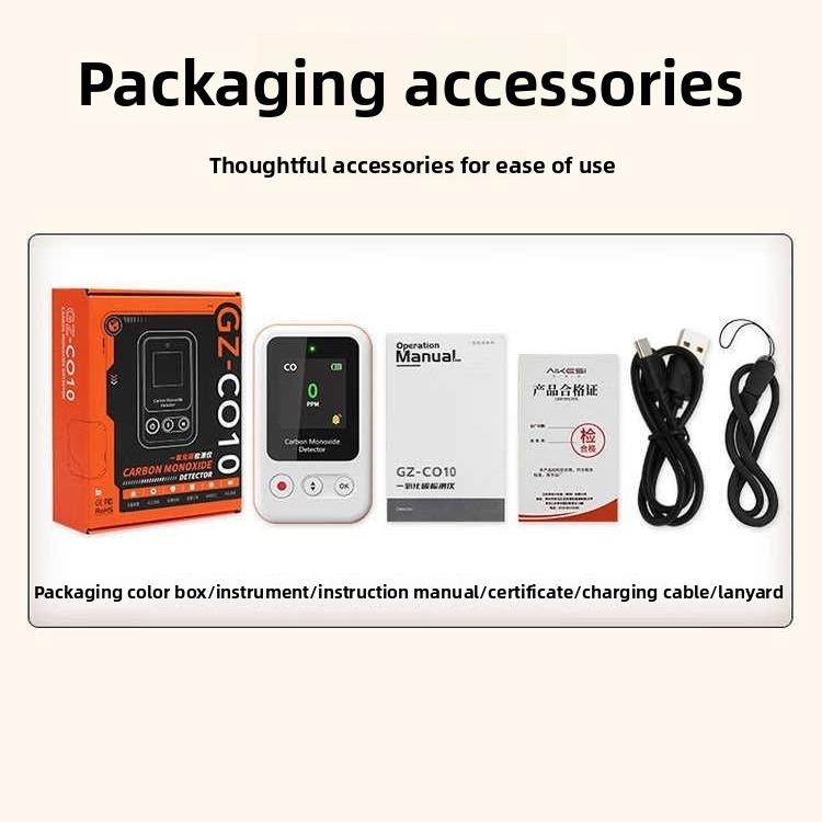 Carbon monoxide detector portable CO concentration detection alarm