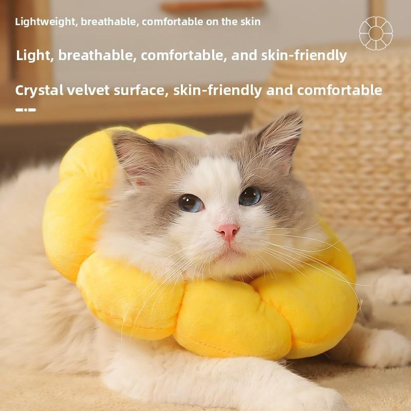 Pet Recovery Collar for Cats and Dogs Soft Adjustable Anti-Bite Anti-Scratch Elizabethan Collar after Surgery