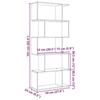 VidaXL Room Divider Shelf 5 Levels Sonoma Oak 70x24x161cm, Shelf, Bookcase, Storage Shelf, 858095
