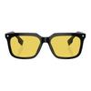 Burberry 4337F Rectangular Sunglasses With Logo Men Sunglasses Yellow B4337-F-3001/85