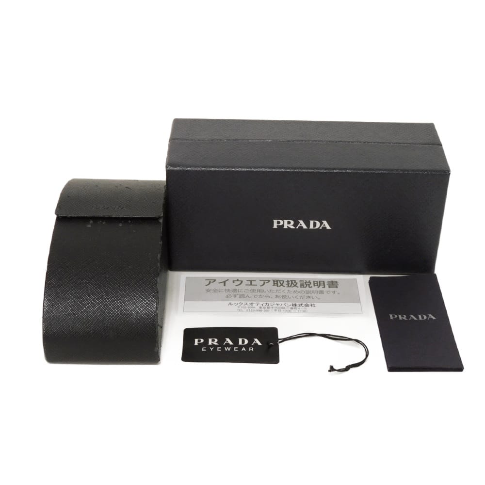 Used 11569 Square Shape Eyewear SPR11X-F 7968 Wellington Plastic Clear Black Demi Pattern Logo Acetate Havana Unisex