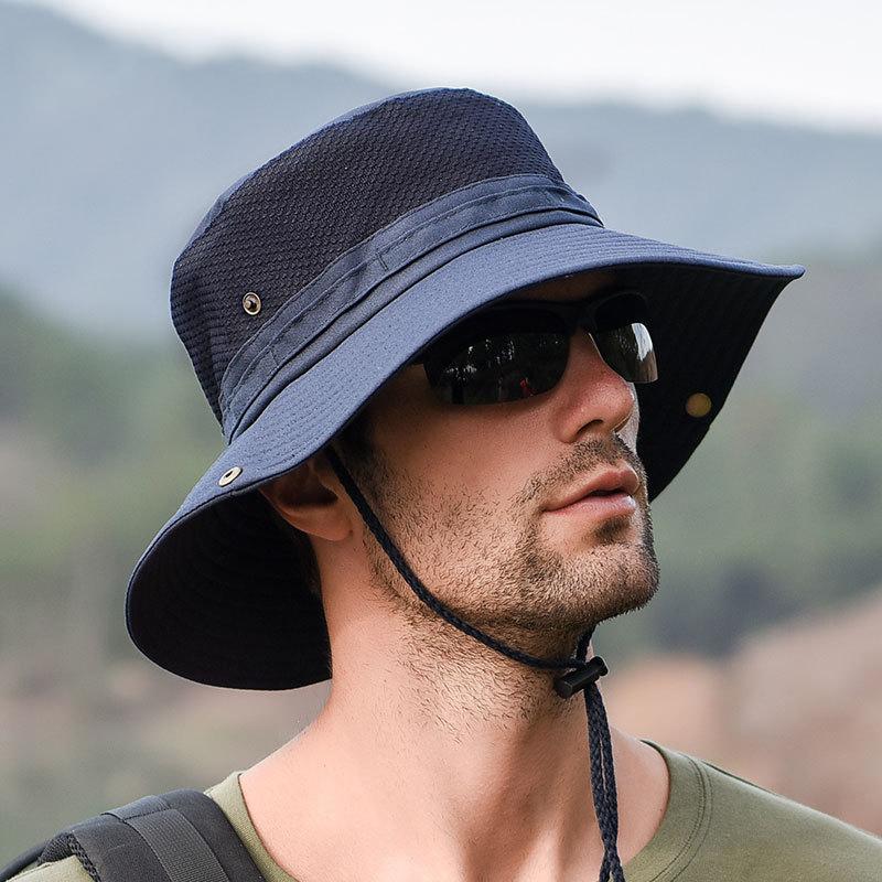 Men's Hat Panama Bucket Hat Outdoor Sun Protection Hats For Men Fashion Summer Hat visor Fisherman's Hat Anti-UV Women cap