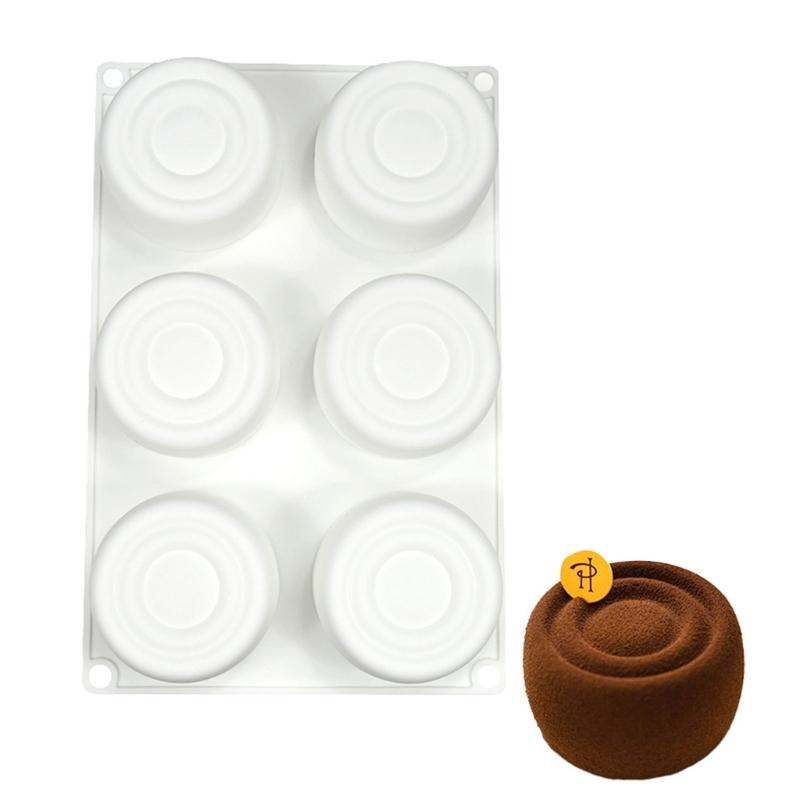 Chocolate Molds Cylinder Shape Silicone Molds Mousses Cake Decorating Molds Baking Tool for Mousses Cake, Pastry