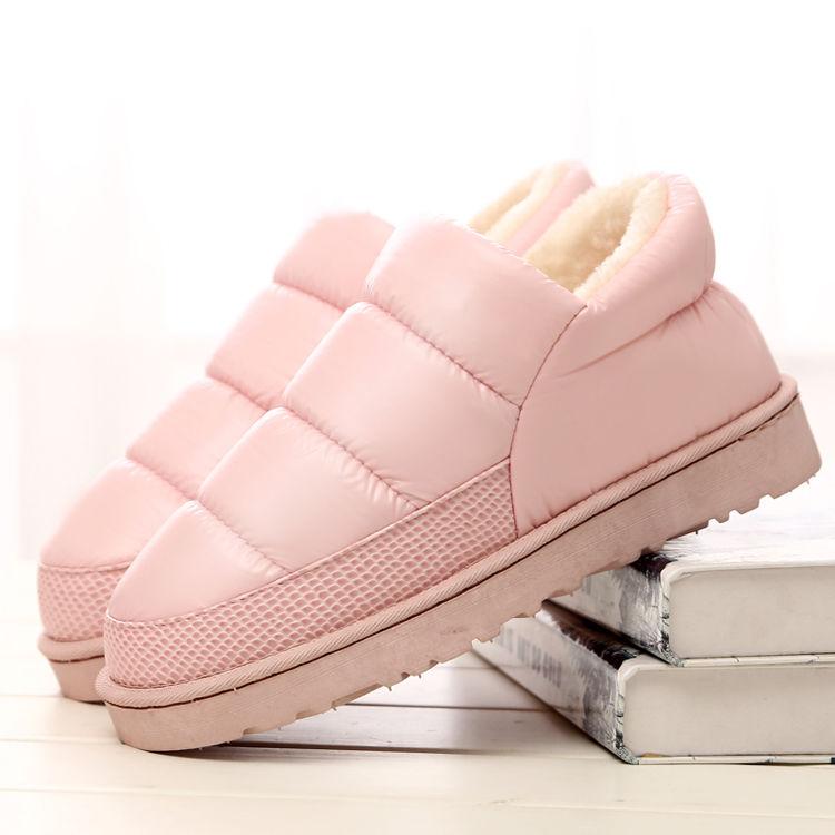 Mode Dames Winter Sneeuwlaarzen 2024 Koppels Binnenhuis Heren Platform Katoenen Schoenen Platte Pantoffels Waterdicht Warm Dik Pluche Enkellaarsjes