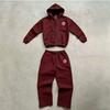 2026 Loose Fit Tracksuit Set Men Women Couple Hooded Zip Sweatshirt Jogger Pants Sport Casual Outfit