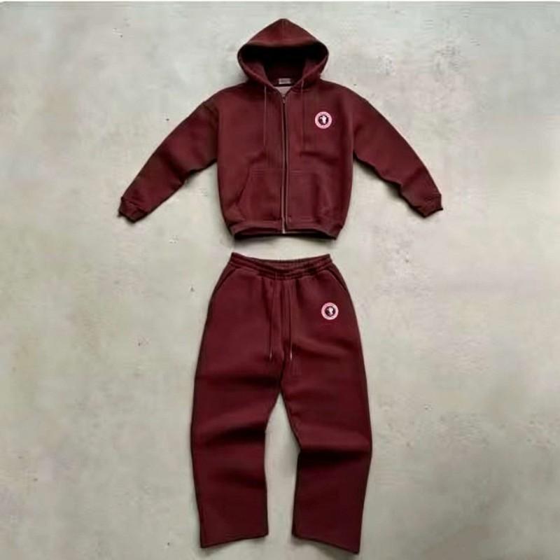 2026 Loose Fit Tracksuit Set Men Women Couple Hooded Zip Sweatshirt Jogger Pants Sport Casual Outfit