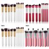 Make-up-Pinselset mit Kunstfasern und Holzgriffen für professionelle Frauen