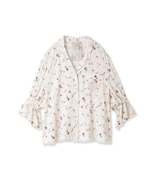 Snidel Home Musee La Toile De Jouy Collaboration Top SHFB234060 OWHT Open-Collar Women's