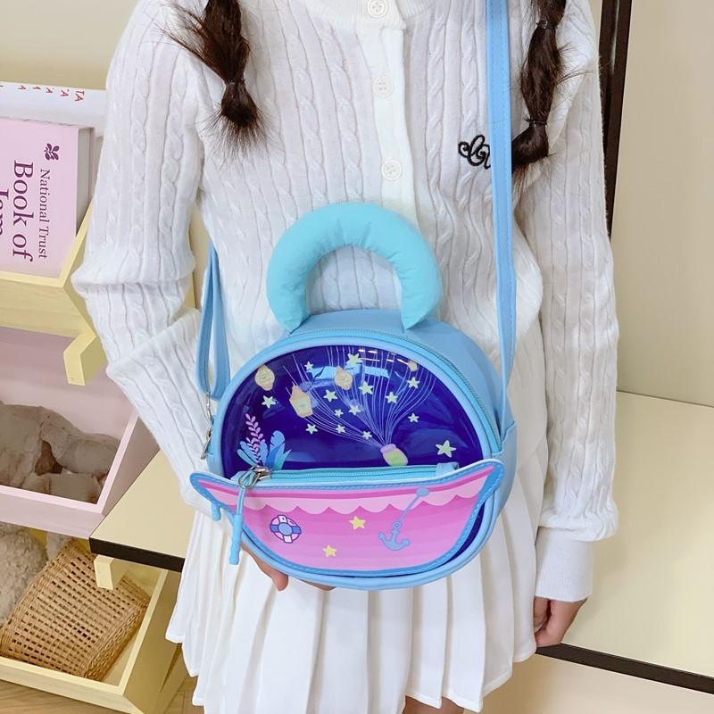 Star Cute Cartoon Jar Printed Children Round Single Shoulder Crossbody Bag