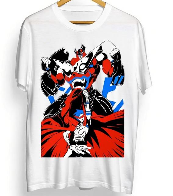 Trend Summer  Cosplay Neutral Black and White Tengen Toppa T-shirt Gurren Lagann Kamina Anime Manga Black Gifts Shirt All Sizes