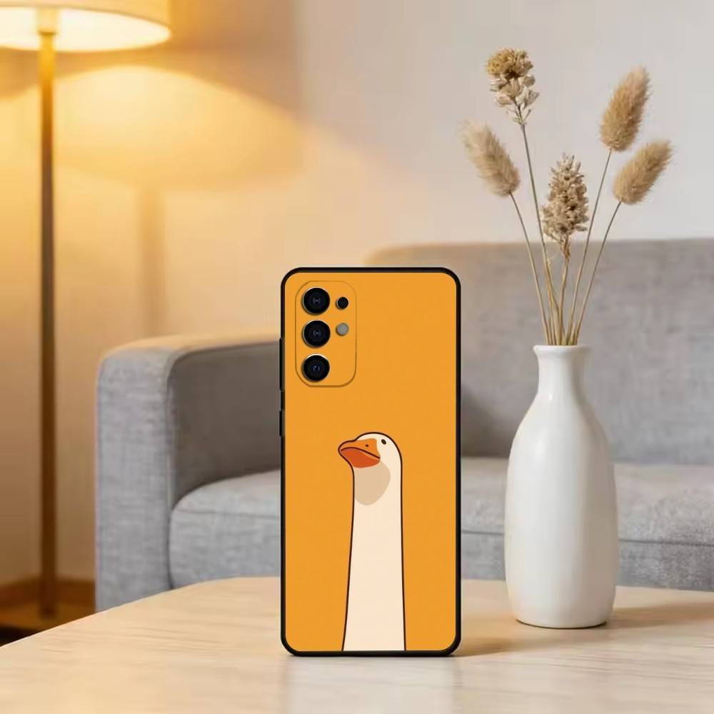 Duck Phone Case Black Silicone Soft For Samsung S25,S24,S21,S22,S23,S30,Ultra,S20,Plus,Fe,Lite