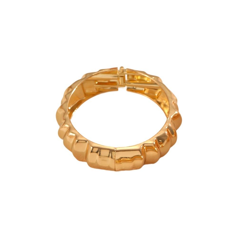 European and American Jewelry Exaggerated Heavy Industry Jewelry Glossy Bracelet Oval Personality Wide Bracelet Bracelet